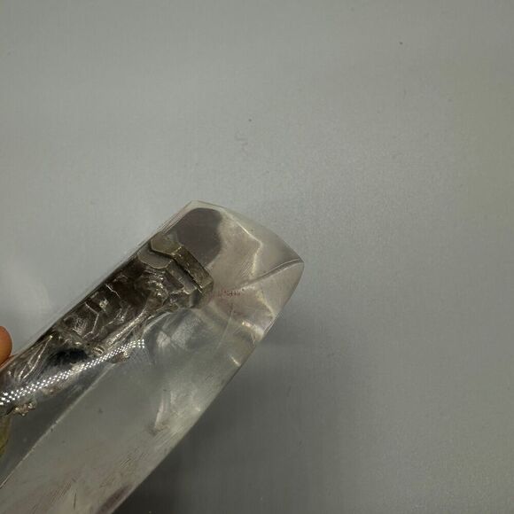 Vintage Pieta By Michelangelo Creed Etched Glass Statue Figurine 2.75x2.25 READ - Picture 6 of 11